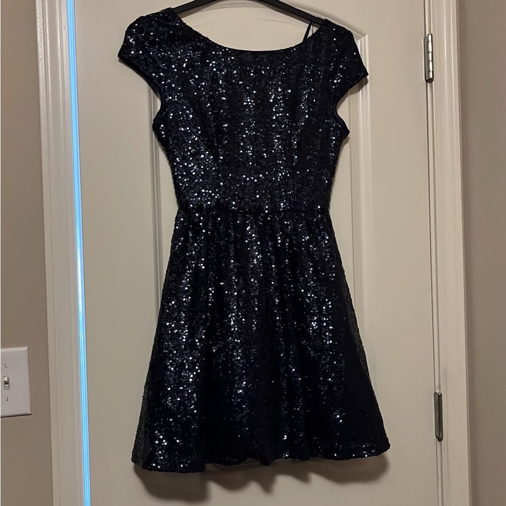 Debs Navy Sequins Party Dress